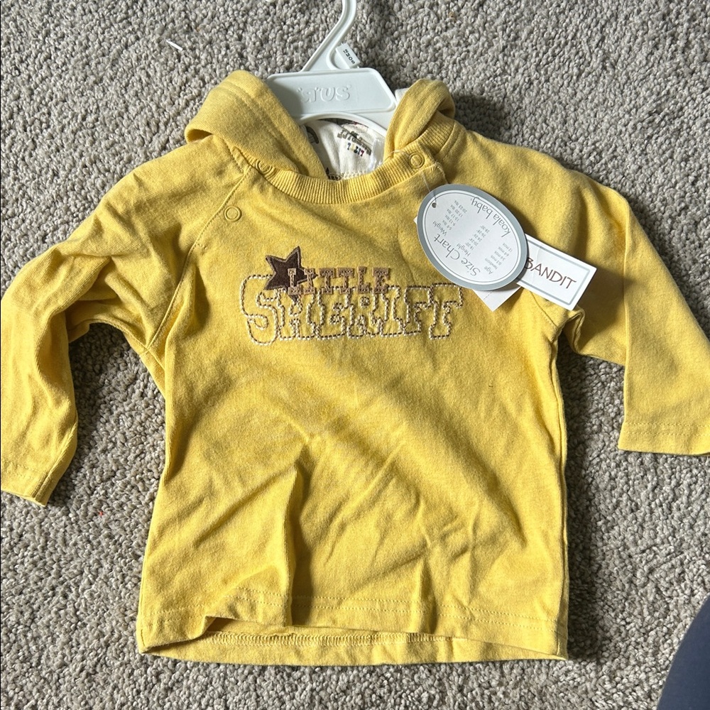 Kids Yellow Little Sheriff Hoodie